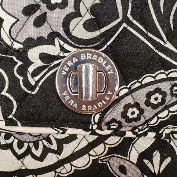 Vera Bradley Midnight Paisley Turnlock Satchel - Picture 6 of 11